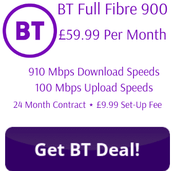 Full Fibre 900 Broadband from £59.99 per month with 910 Mbps download speeds